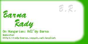 barna rady business card